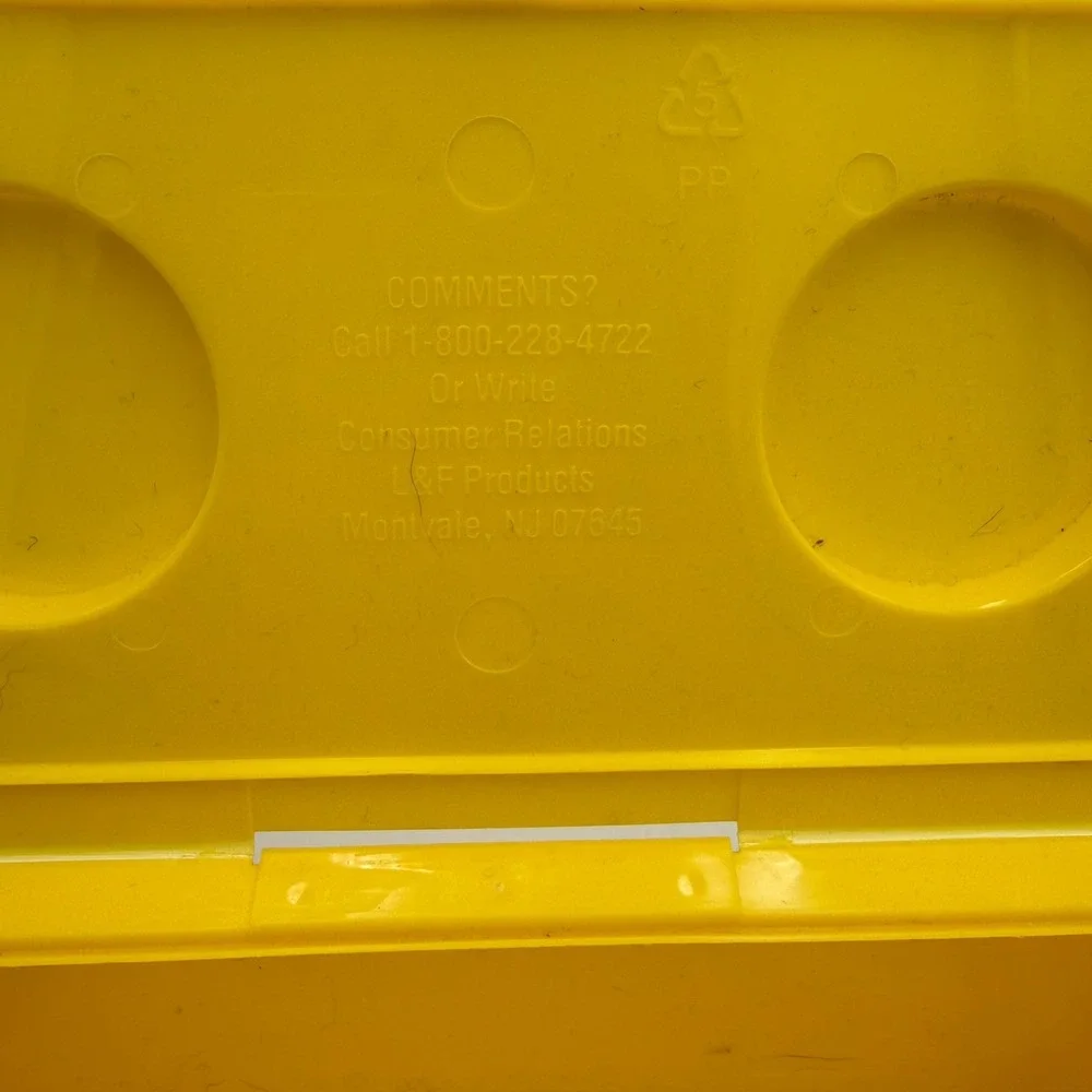 Vintage Chubs Stackables Yellow Plastic Baby Wipe Storage Box Brick Style